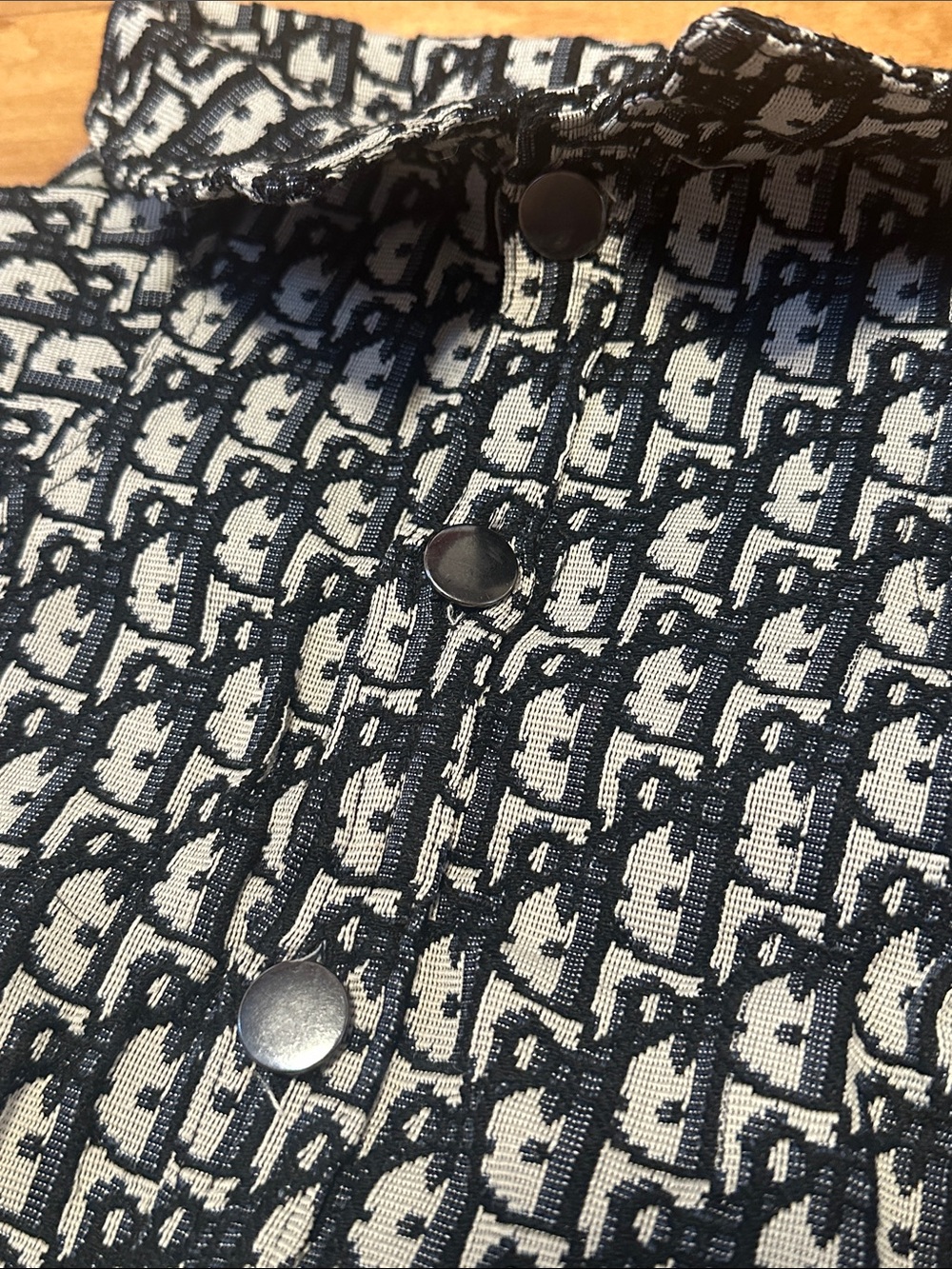 Designer Monogram Button-Up Dog Jacket - Picture 6 of 9